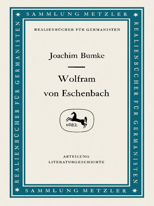 Title details for Wolfram von Eschenbach by Joachim Bumke - Available
